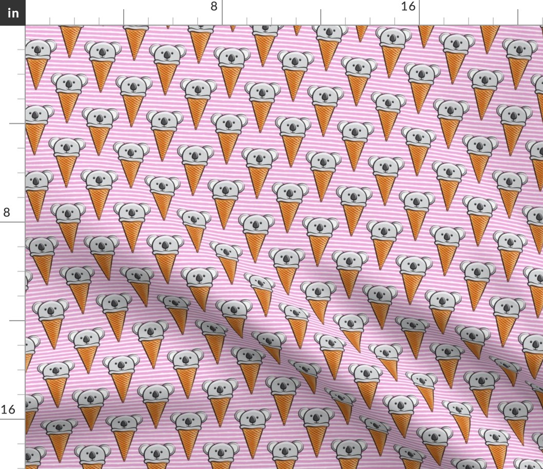 koala icecream cones - pink stripes