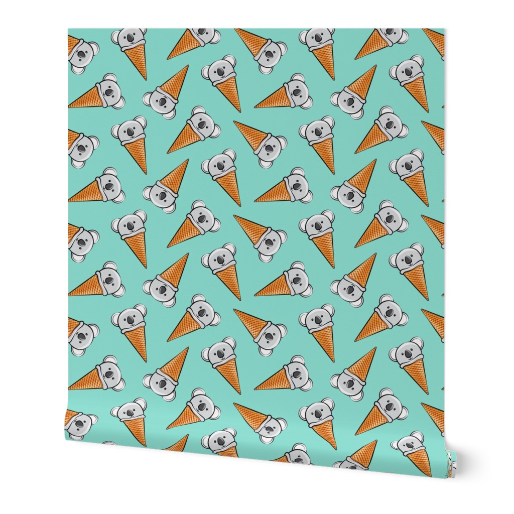 koala icecream cones - toss on aqua