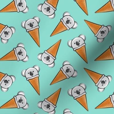 koala icecream cones - toss on aqua