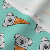 koala icecream cones - toss on aqua