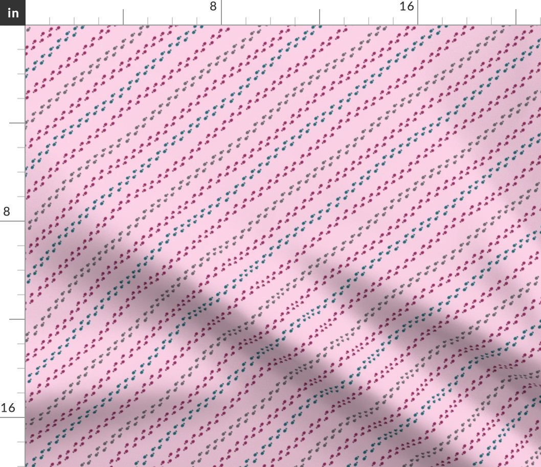 footprint stripes diagonal pink