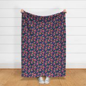 Floral Bouquet - Navy