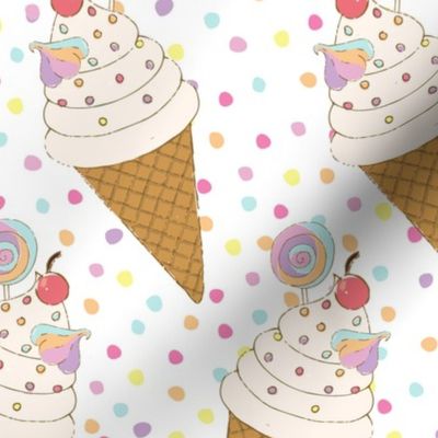 Ice Cream Cones with Sprinkles