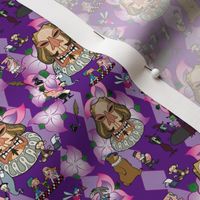 shakespeare tiki fabric purple