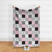 Hipster Giraffe - Wholecloth Cheater Quilt - Rotated