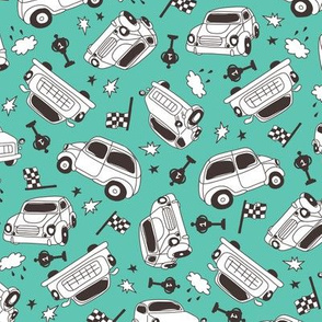 cars_pattern_white