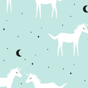 Unicorn - Mint Background