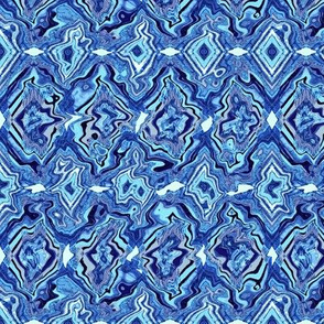 Boho Flagstone abstract Geometric - in blue 