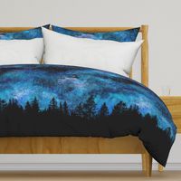 Starry night sky over the forest - 2 yards high!