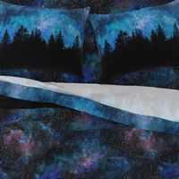 Starry night sky over the forest - 2 yards high!