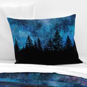 Starry night sky over the forest - 2 yards high!