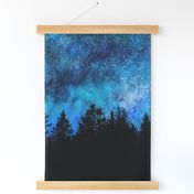 Starry night sky over the forest - 2 yards high!