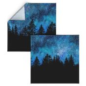 Starry night sky over the forest - 2 yards high!