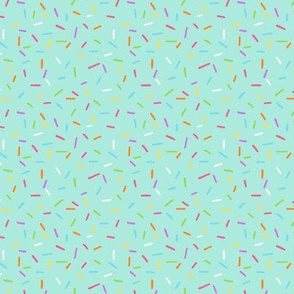 Rainbow Sprinkles on mint - tiny scale