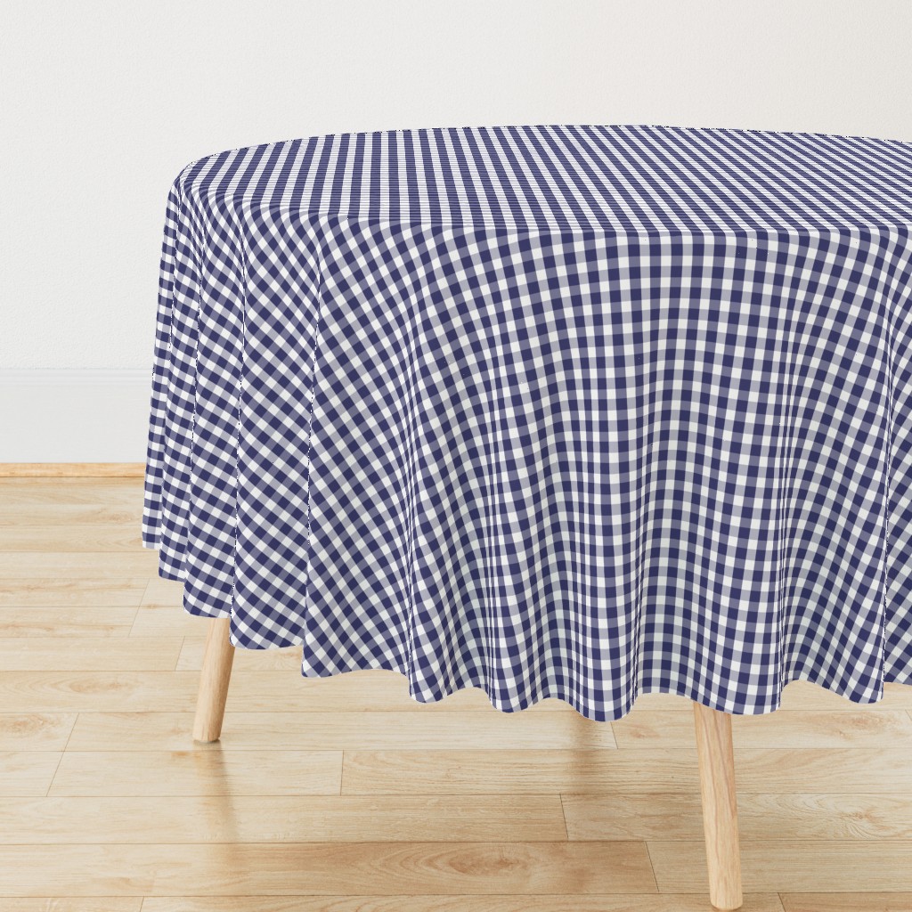 USA Flag Blue and White Gingham Checked
