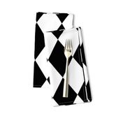 Classic Black and White Harlequin Diamond Check