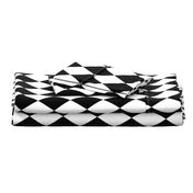 Classic Black and White Harlequin Diamond Check