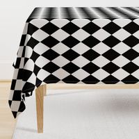 Classic Black and White Harlequin Diamond Check