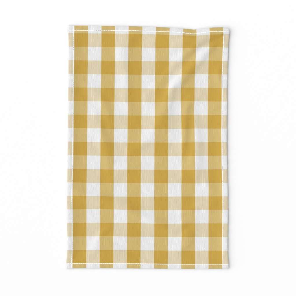 Designer Spicy Mustard Yellow Gingham Check