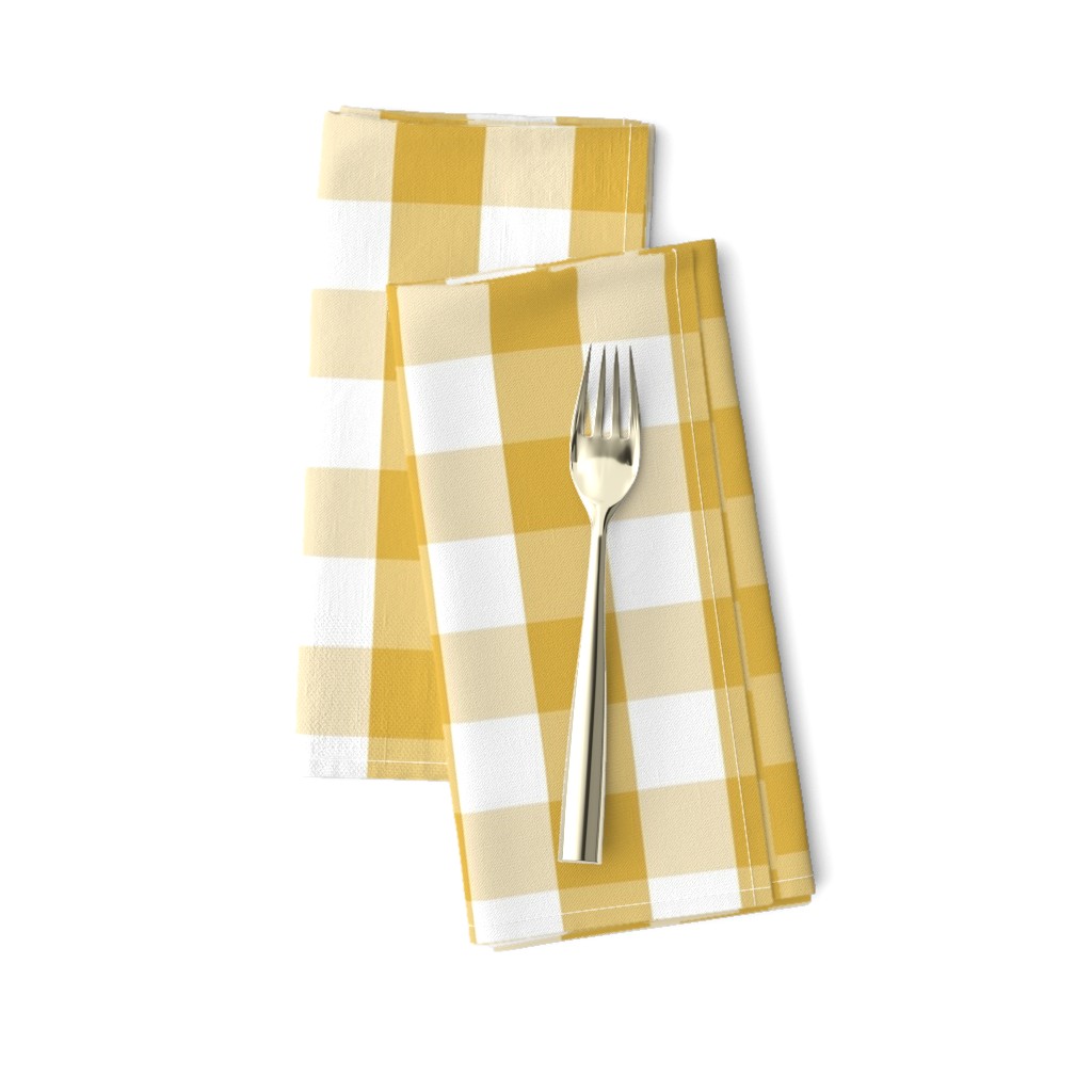 Designer Spicy Mustard Yellow Gingham Check