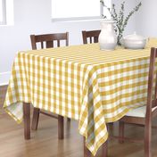 Designer Spicy Mustard Yellow Gingham Check