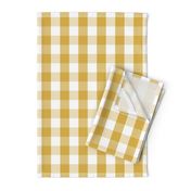 Designer Spicy Mustard Yellow Gingham Check