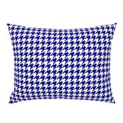 Dark Navy Blue and White Houndstooth Check