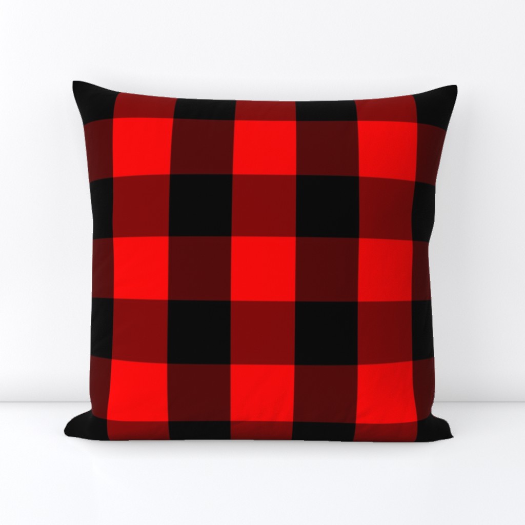 Classic Red and Black Buffalo Check Plaid Tartan