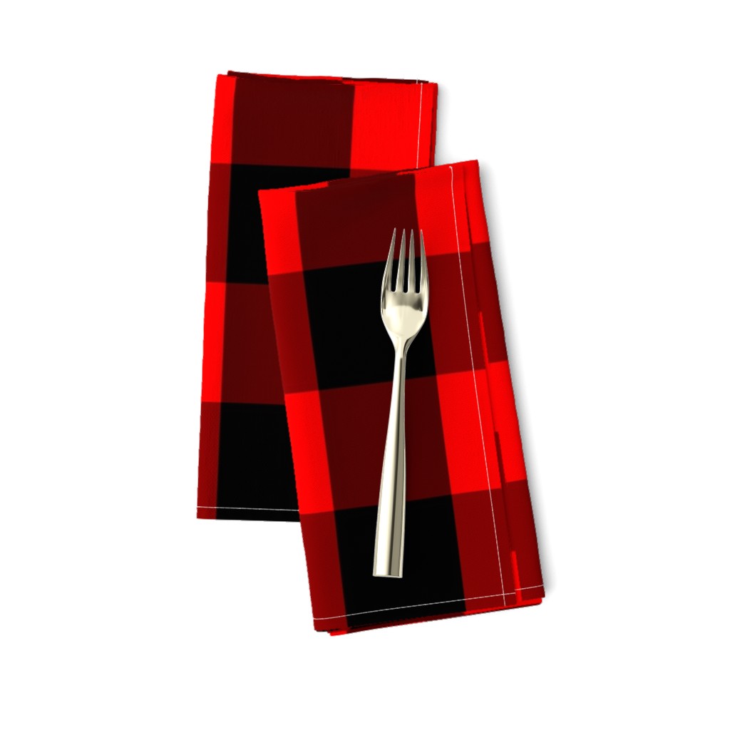 Classic Red and Black Buffalo Check Plaid Tartan