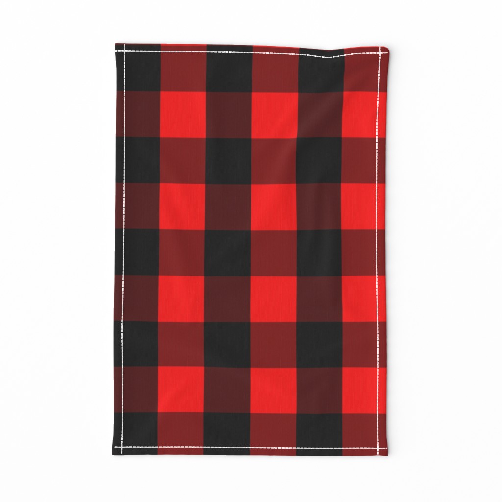 Classic Red and Black Buffalo Check Plaid Tartan