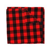 Classic Red and Black Buffalo Check Plaid Tartan