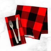 Classic Red and Black Buffalo Check Plaid Tartan