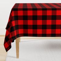 Classic Red and Black Buffalo Check Plaid Tartan