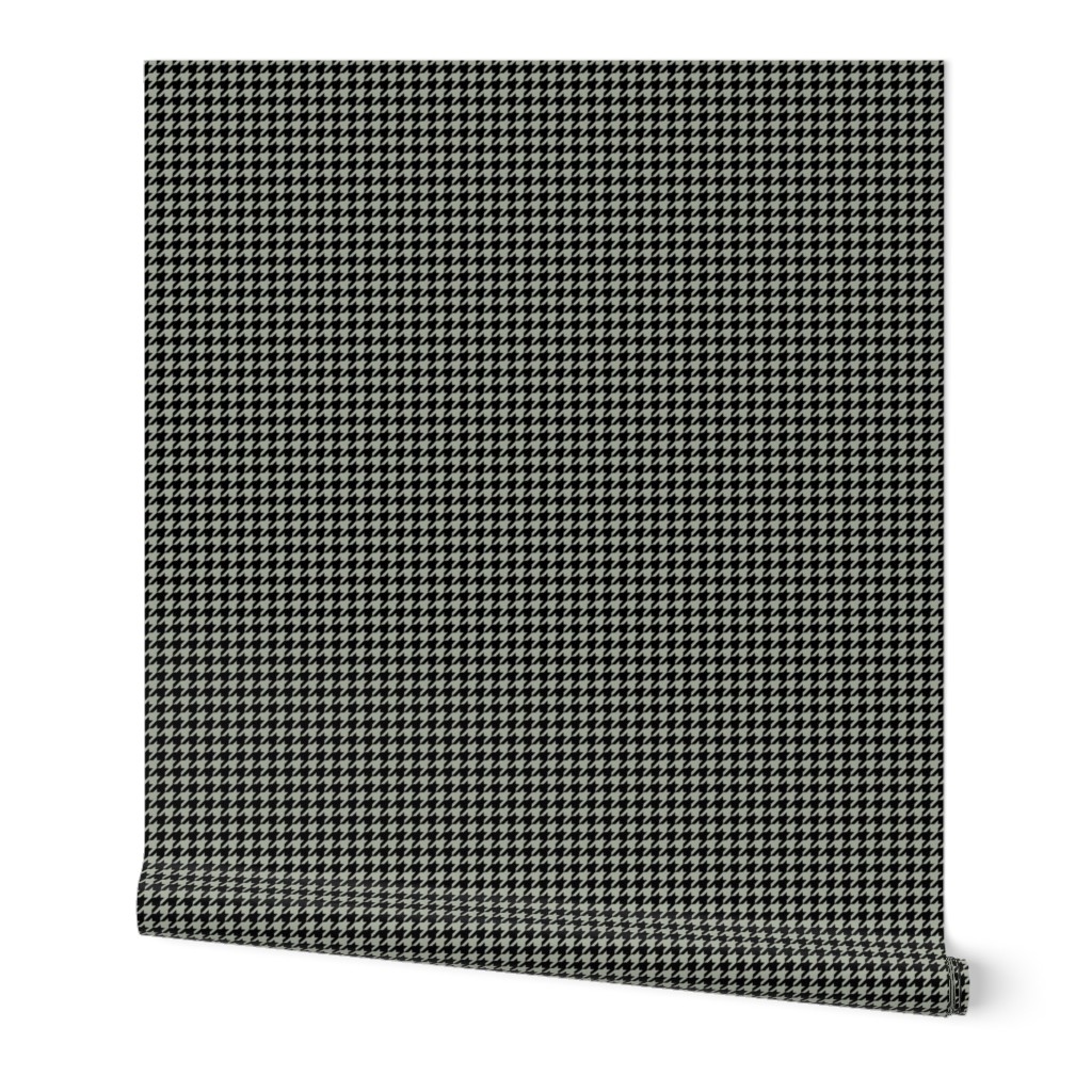 Desert Sage Grey Green and Black Houndstooth Check