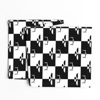 Black and White Checkerboard Scales of Justice Legal Pattern