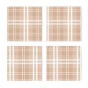 Designer Color Light Hazelnut Brown Tartan Plaid Check