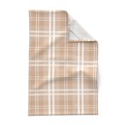 Designer Color Light Hazelnut Brown Tartan Plaid Check