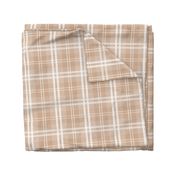 Designer Color Light Hazelnut Brown Tartan Plaid Check