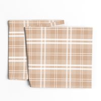 Designer Color Light Hazelnut Brown Tartan Plaid Check