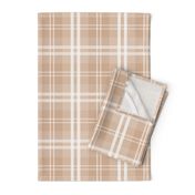 Designer Color Light Hazelnut Brown Tartan Plaid Check