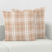 Designer Color Light Hazelnut Brown Tartan Plaid Check