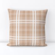 Designer Color Light Hazelnut Brown Tartan Plaid Check