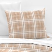 Designer Color Light Hazelnut Brown Tartan Plaid Check