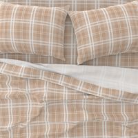 Designer Color Light Hazelnut Brown Tartan Plaid Check