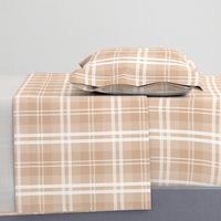 Designer Color Light Hazelnut Brown Tartan Plaid Check