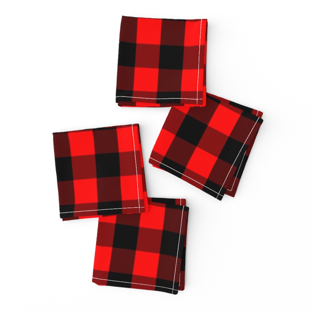 Mini Red and Black Buffalo Check Plaid Tartan