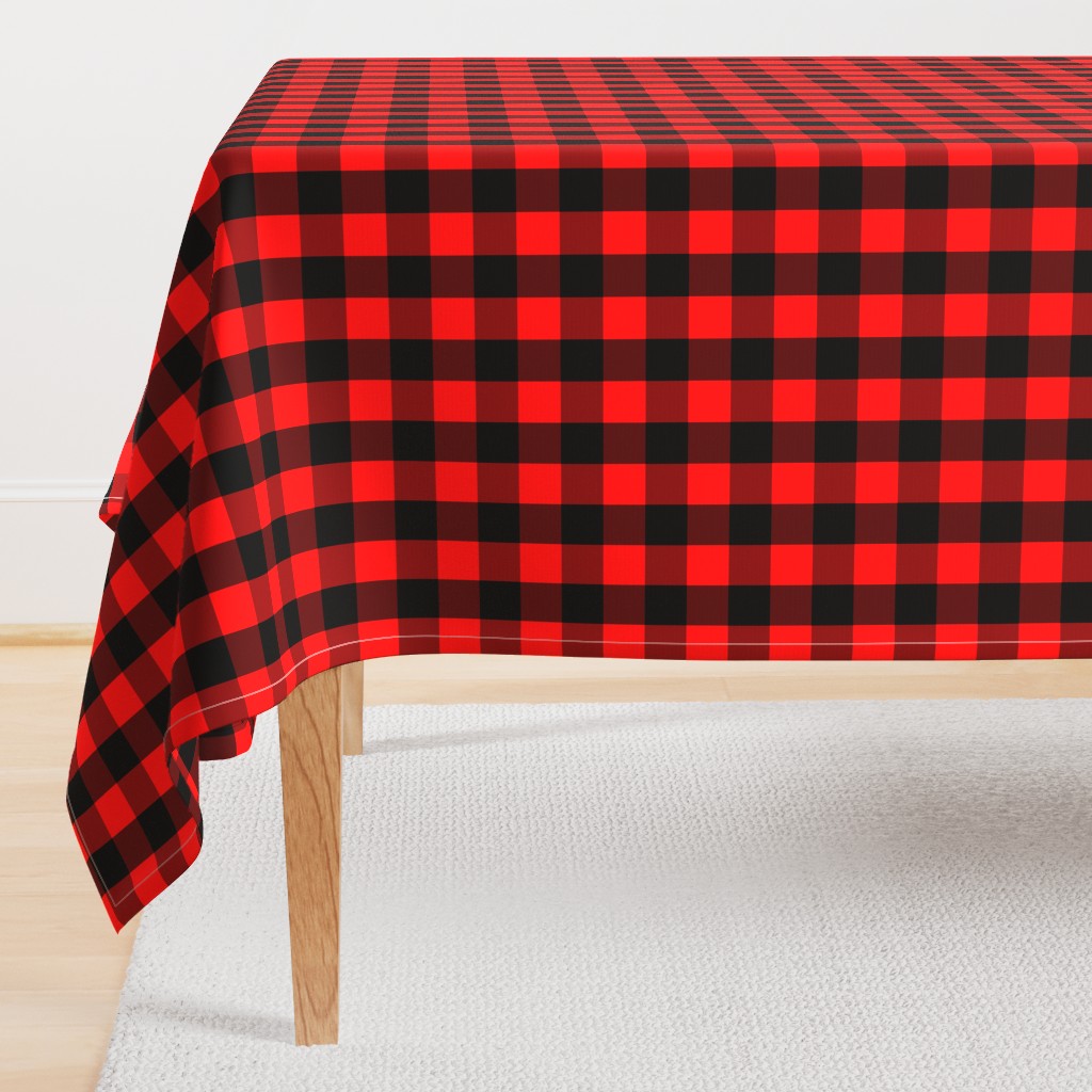 Mini Red and Black Buffalo Check Plaid Tartan