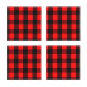 Mini Red and Black Buffalo Check Plaid Tartan