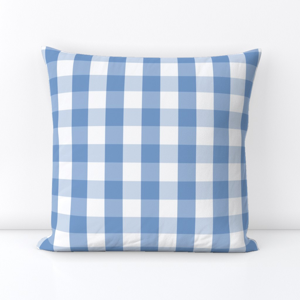 Classic Pale Blue Pastel Gingham Check