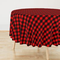 Diagonal Red and Black Buffalo Check Plaid Tartan